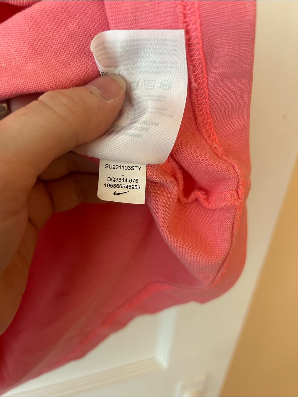 Nike Coral Pink Muscle Tank Crop Top - Picture 4 of 8